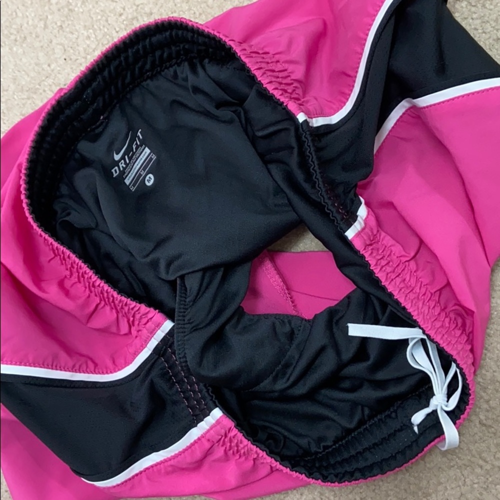 Nike Dri-Fit Lined Pink & Black Shorts M - Picture 10 of 13